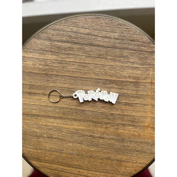 Pokémon-Inspired Keychain | White | 3D Printed Collectible - Picture 2 of 2